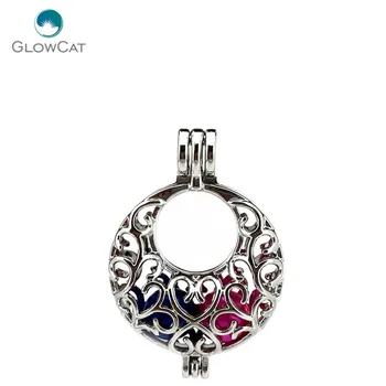 

K724 5pcs/lot Round Moon Plant thistles and thorns Beads Cage Locket Aroma Pendant Fairytale Party Essential Oil Diffuser