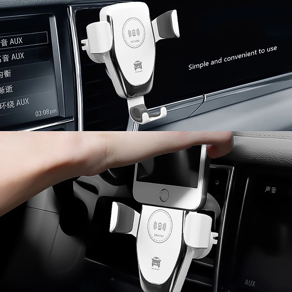

kebidu Qi Car Charging Phone Holder Wireless Charger Fast for IPhone XS Max X XR 8 Samsung Huawei Automatic Clamping Car Charger