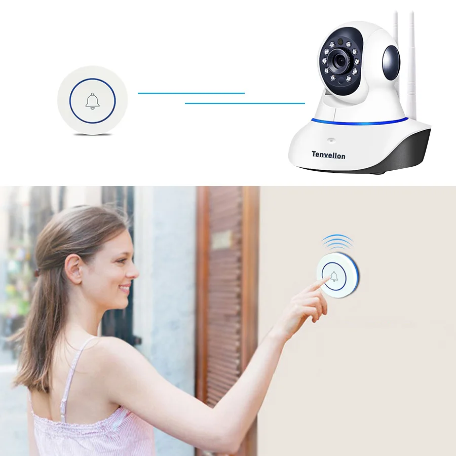 Сигнализация s безопасность дома Aalarm система 1080 P wifi ip камера Беспроводная 433 МГц