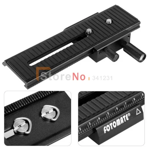 100% New Fotomate LP-01 2-Way Macro Focus Focusing Rail Slider Fo DV Camcorder DSLR Camera