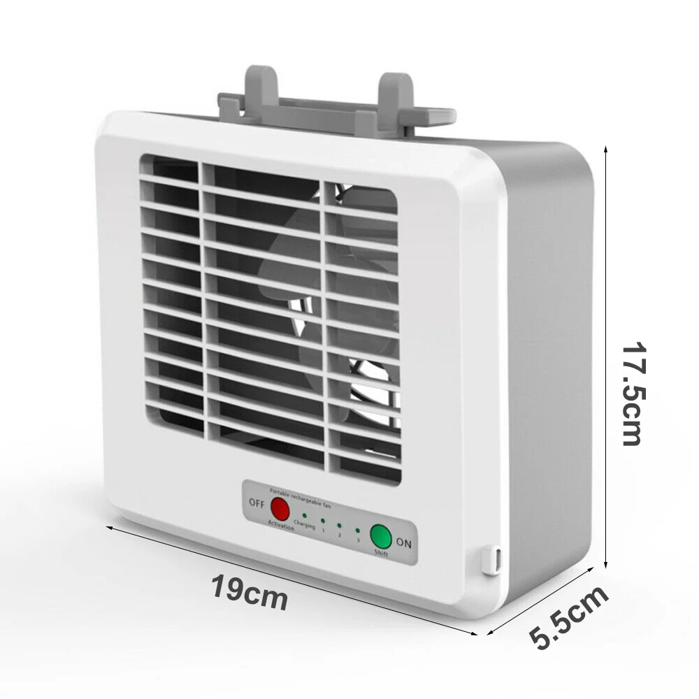 

JuneJour Portable Mini Air Conditioner Cooler Fan Desktop Space Cooler Grey Mini air cooler + two ice crystals