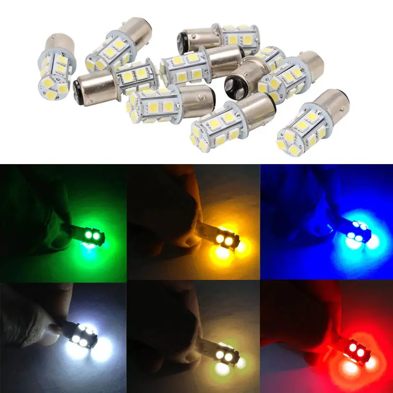 Синий и красный цвета белый янтарь 1157 BAY15D P21/5 Вт 13 5050 SMD светодиодный поворотник