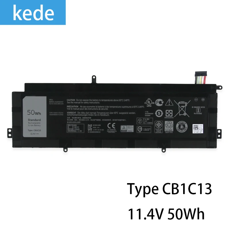 

kede Laptop battery For Dell Chromebook 11 1132N 01132N Tablet CB1C13 11.4V 50wh 4336mAh
