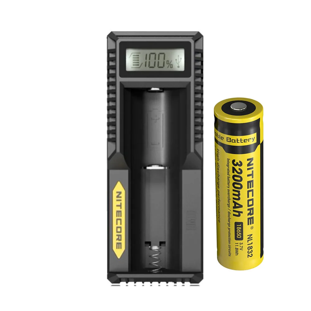 

NITECORE UM10 Smart Battery Charger LCD Screen Digital USB Charger + NITECORE Li-ion Rechargeable batteries
