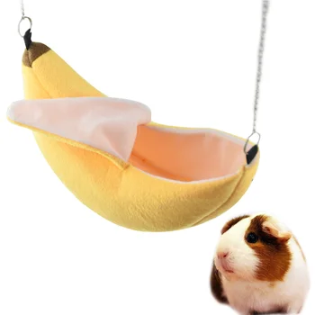 

Banana Hamster Bed House Hammock Warm Squirrel Hedgehog Guinea Pig Bed House Cage Nest Hamster Accessories