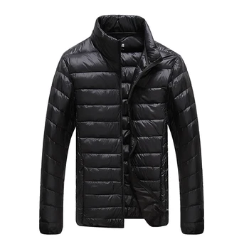 

Plus size ultra weightlight thin thermal white goose down jacket men down coat outerwear large size M - 6XL 2016 autumn winter