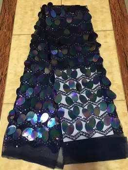 

MY3000 cheap large disk gold and silver sequins embroidery fabric lace fabric, suitable for wedding dinner dresses