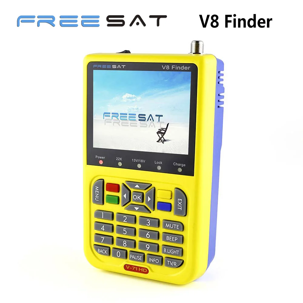 

GTMEDIA/Freesat V8 Finder HD DVB-S2 Digital Satellite Finder High Definition Sat Finder DVB S2 Satellite Meter Satfinder 1080P