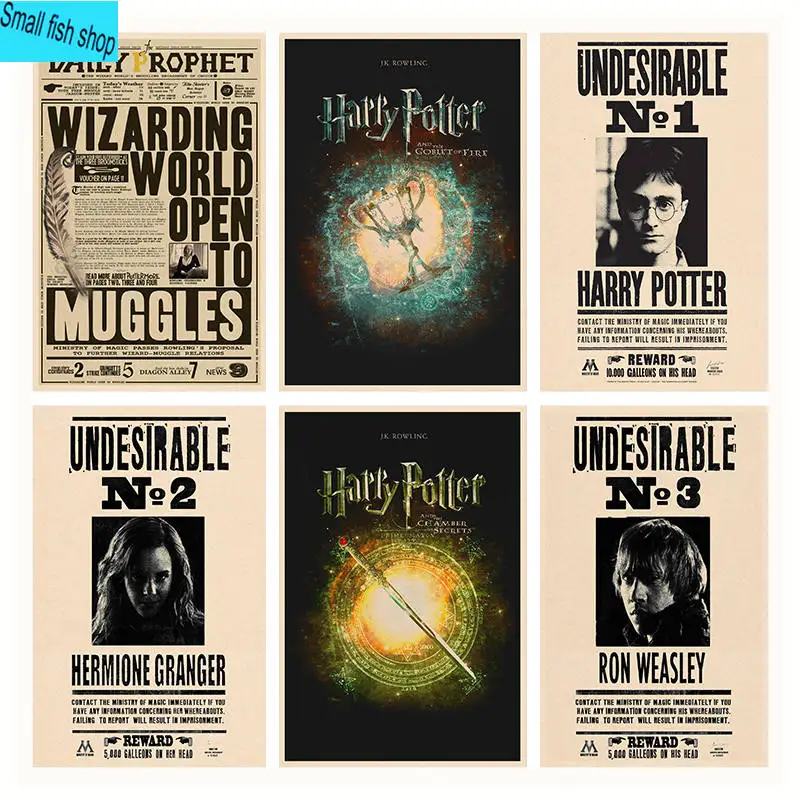 

Harry Potter series retro Poster Retro Kraft Paper Bar Cafe Home Decor Painting Wall Sticker