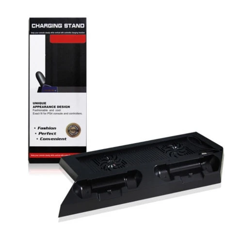 Вертикальный Контроллер Dual USB Зарядное устройство зарядная док-станция кронштейн подставка w/охлаждающий вентилятор Cooler для Playstation 4 для PS4