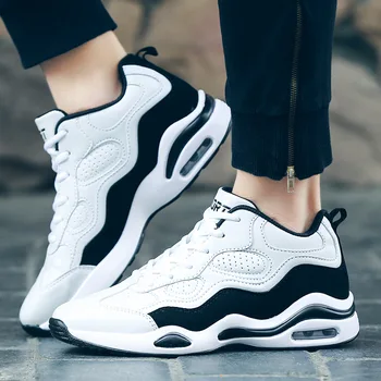 

New Fashion Brand Casual Men Leather Shoes White Male Casual Shoes Breathable White Sneakers Leather Mens Moccasins Designer