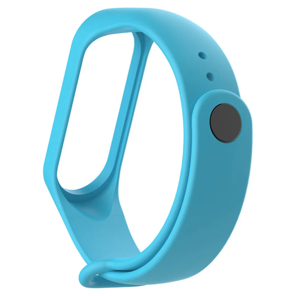 Силиконовый ремешок для часов с hd-пленкой для защиты экрана для Xiaomi Mi браслет miband 4 сменный Браслет для часов - Цвет ремешка: light blue
