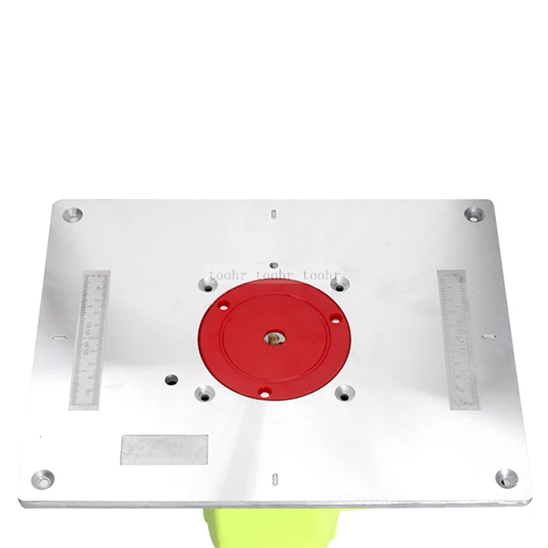 Online Eléctrica de madera máquina de corte Flip placa guía de aluminio Router Mesa insertar placa para trabajar la madera banco de trabajo