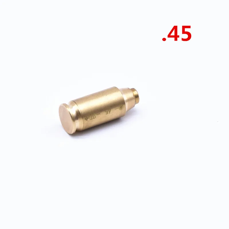 Охота отверстия Sighter Cal.45.45ACP. 45 Кольт Картридж красный лазерный Коллиматор для выверки линии прицеливания латунь лазерная