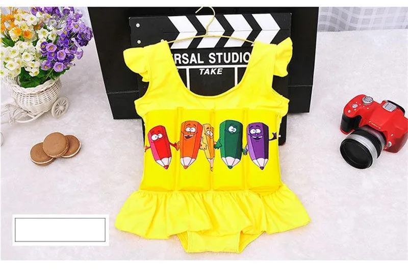 2017 Brand New Quick-drying Kids Buoyant Swimsuit Baby Boy& Baby Girls Siamese Floating Body Swimsuit Removable Float Swimwear33