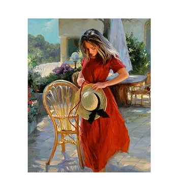 

Portrait of a Nice GirlDIY Coloring Paint By number Tools picture Beautiful Painting By Numbers Surprise Gift art supplies drops