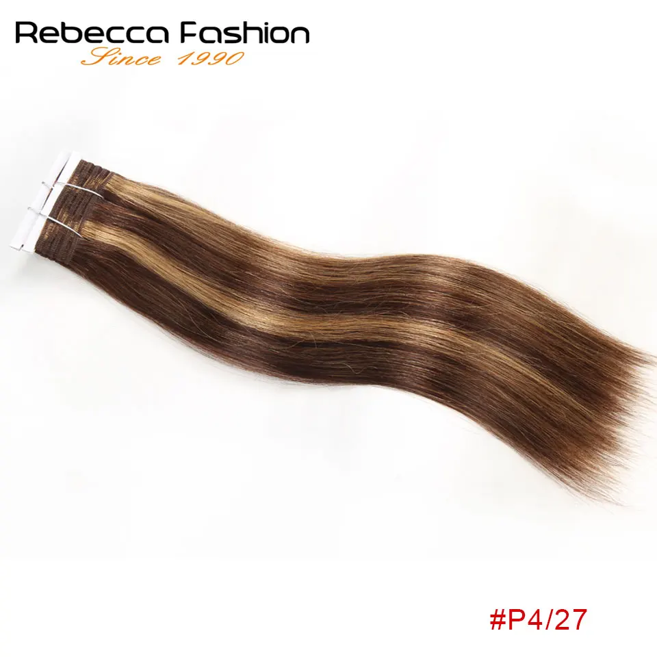Rebecca Brazilian Natural Straight Hair 1 Bundle Colored #P1B/30 #P4/27 #P4/30 #P27/613 Remy Human Hair Extensions 12-22 Inch