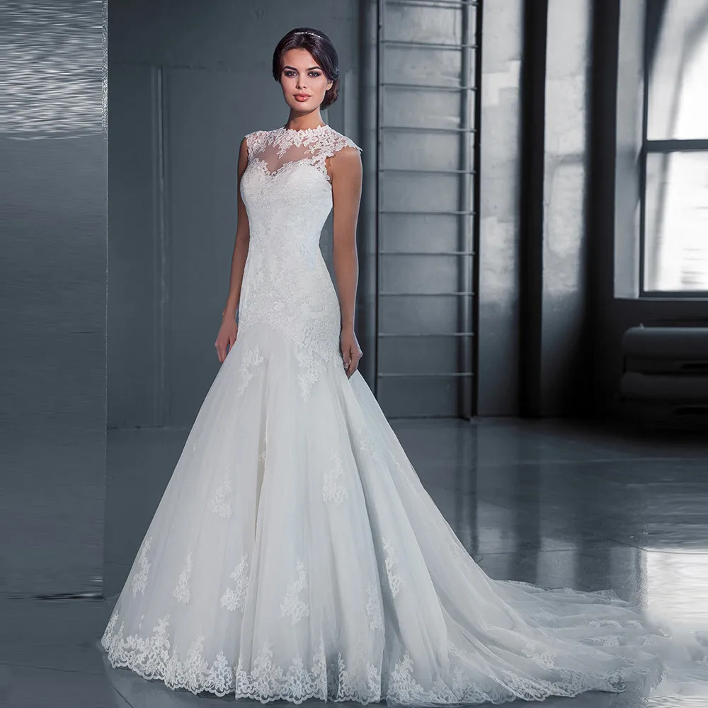 Compare Prices On Mermaid Style Wedding Gowns Online Ping Zgs236 High Level Customised Western Style Wedding Gowns Fishtail Vintage Mermaid Lace 2017