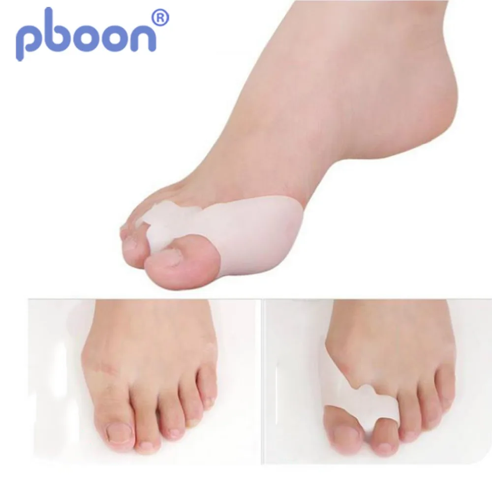 

Pboon 1Pair Silicone Toe Separator Foot Care Tool Bunion Corrector Big Toe Protector Orthopedic Toe Thumb Corrector