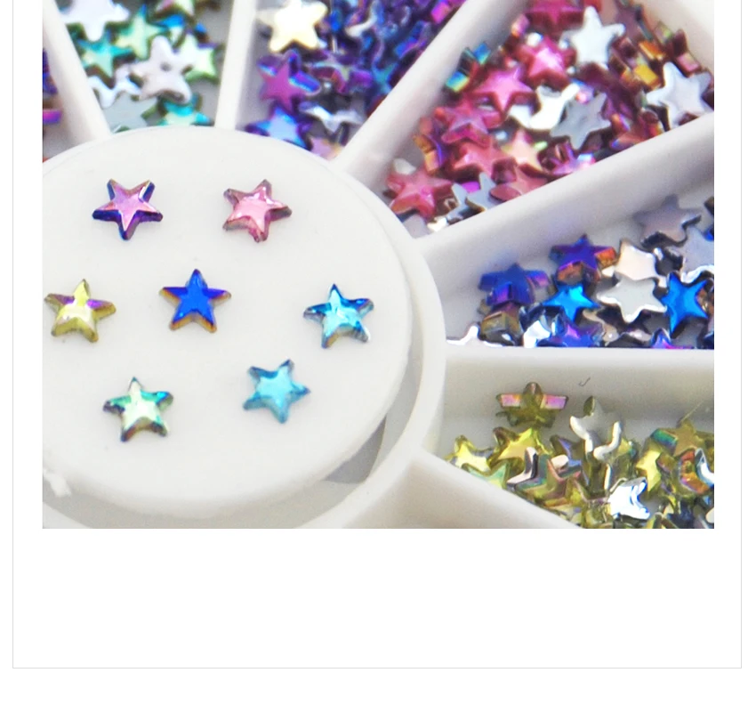 Стразы для ногтей Rolabling Star Rainbow Diamond, акриловые украшения, аксессуары для ногтей, маникюрные Стразы