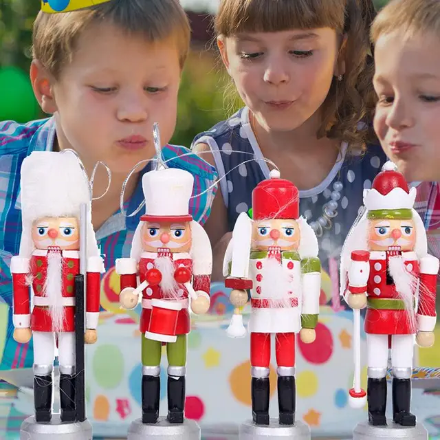 4pcs christmas decorations wooden nutcracker puppet soldier 12cm 4 boxespack childrens gifts desktop ornaments - Christmas Soldier Decorations 4pcs christmas decorations wooden nutcracker puppet soldier 12cm 4 boxespack childrens gifts desktop ornaments - Christmas Soldier Decorations