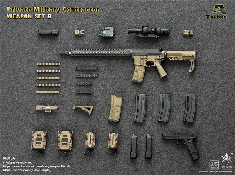 1/6 масштабная модель оружия игрушки легко и просто 1/6 6016 PMC набор оружия II модель оружия для 12 дюймов Военная фигурка