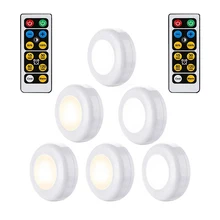 Warm white+White Double Color Dimmable Touch Sensor LED Under Cabinets lights Wireless LED Puck Lights led Closet Kitchen Lights