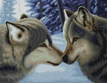 

5D Diamond Painting Kit Animal wolf Partial drills diy landscape character owl 18 Pattern Diamond Mosaic Embroidery sale