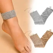 Punk Anklets Exaggerated Feet Decorated Multi-layer Foot Chain Anklet Fashion Alloy Full Crystal Jewelry Anklet C5