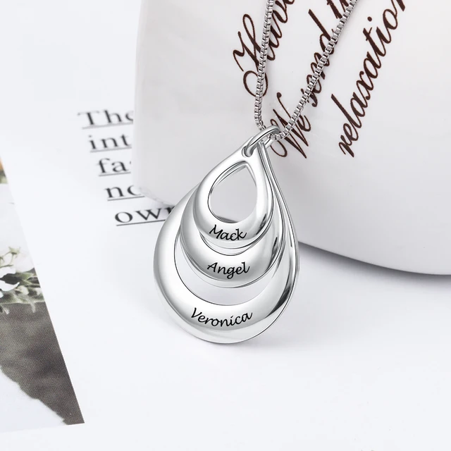 Silver Personalized Hollow Pendant