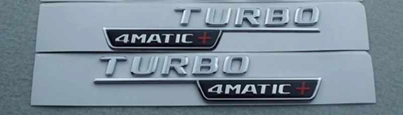 17-18 2 шт. V8 BITURBO 4matic+ турбо-1 шт. E53 E43 E63S автомобиля fender Эмблема для Mercedes Benz AMG 4matic - Название цвета: TURBO 4matic 2pcs