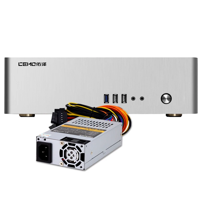 Aluminum Computer case MINI ITX main Chassis horizontal for HTPC