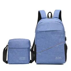 Комплект рюкзаков рюкзак для отдыха и путешествий Рюкзаки для мальчиков мужские USB сумки для ноутбука girls'schoolbags модная Женская дорожная