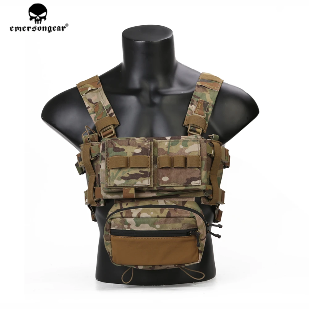 Emersongear MK3 тактическая нагрудная Установка микро-модульная Регулируемая охотничья пластина для переноски страйкбольного жилета с 556 762 подсумок