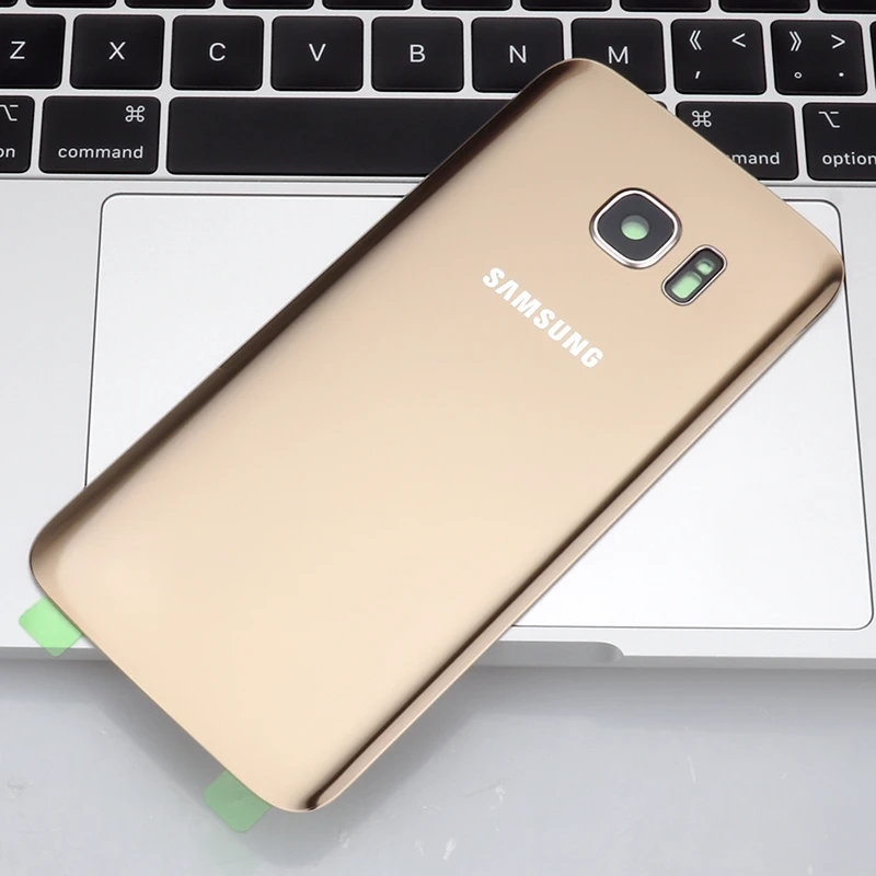 5,5 ''для samsung Galaxy S7 Edge G935F G930F задняя крышка батарейного отсека стекло Корпус Запасные части+ стеклянная рамка объектива камеры