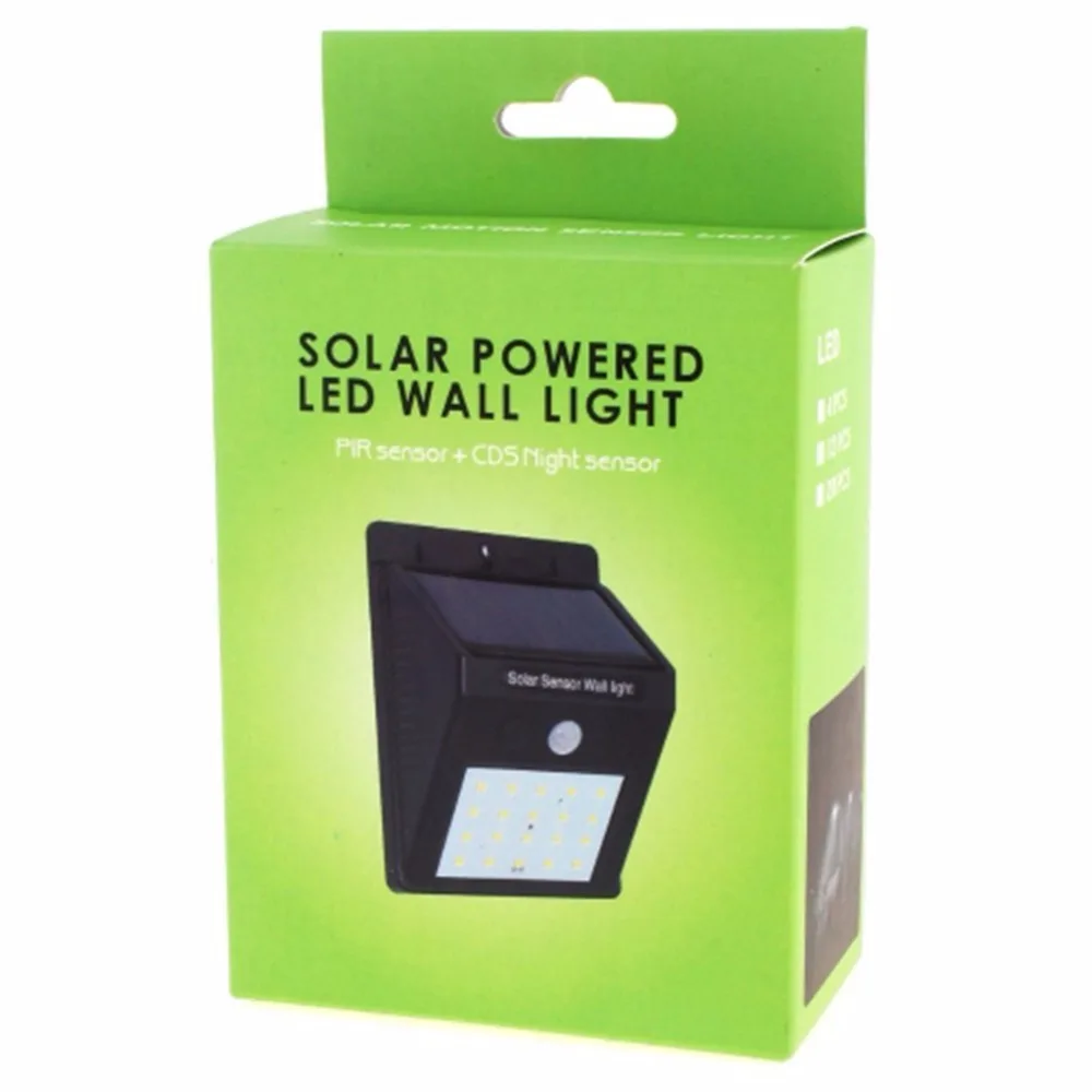 Sensor de Movimento Água ao ar Parede para Casa Luz à Prova Pacote Luzes Solares 20 Leds Night Security Dwaterproof Livre Iluminação Jardim Pátio 4 Led 10 Lâmpadas solares