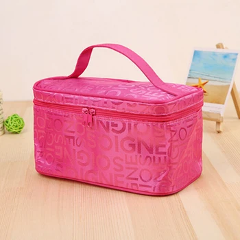 

Travel Cosmetic Bag Fashionable Makeup Case Pouch Toiletry Tote Storage Bag Portable Wash Organizer with Letter Printing