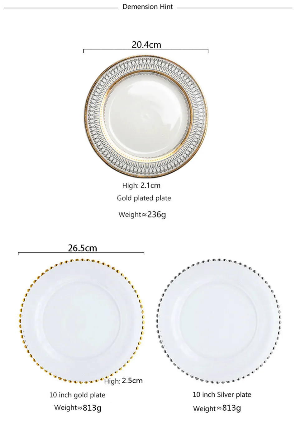 Элегантная стеклянная тарелка с жемчугом, Высококачественная позолоченная керамика, диск для стейка, салата, блюдо для свадебного банкета, десерта, маятниковый диск, блюдце