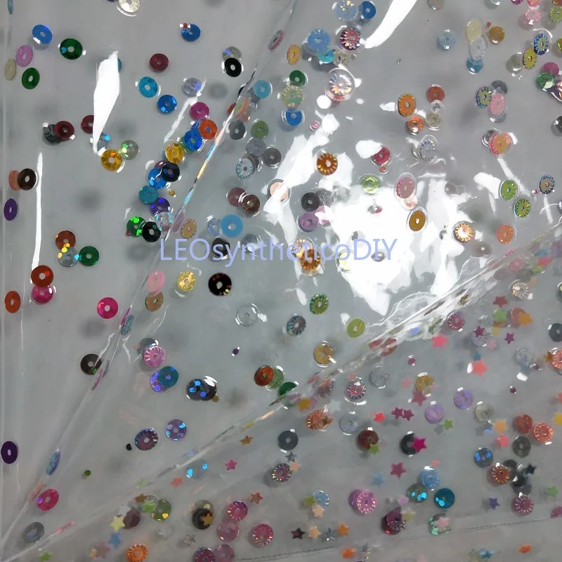 

1PC 21X29CM Synthetic Letaher, Cuero Sintetico See Through PVC Leather For Making Bows Accessories LEOsyntheticoDIY T155A