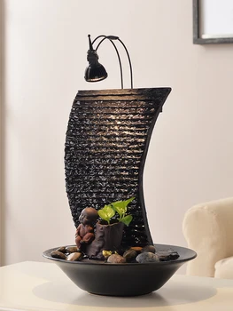 

Water Fountain Water Humidifier Office Home Feng Shui Ornaments Desktop Lucky Craft Decorations
