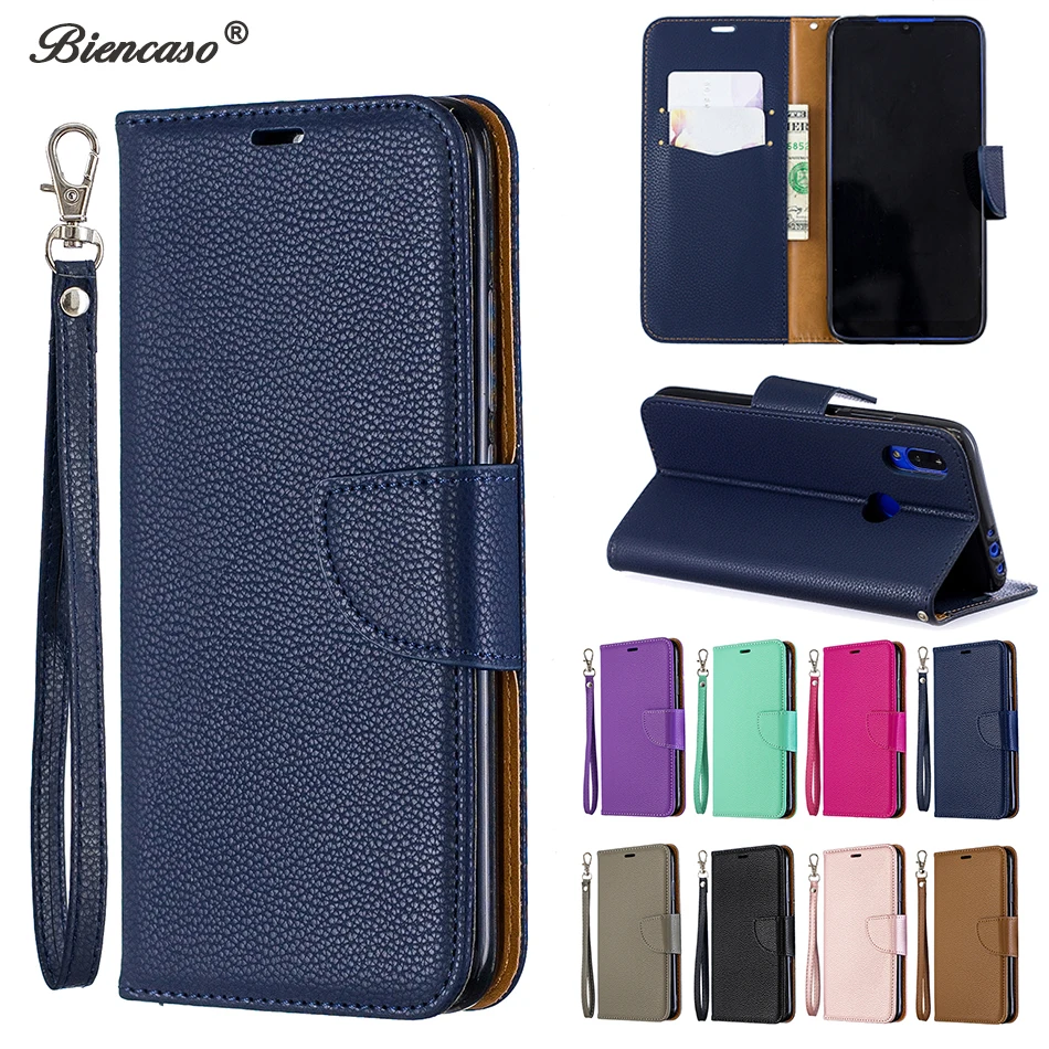

Luxury Litchi Pattern sFor Redmi Note 7 Coque Solid Color Wallet Flip Cases For Xiaomi A2 Lite Redmi 6 Pro 6A 7 Cover Phone Bags