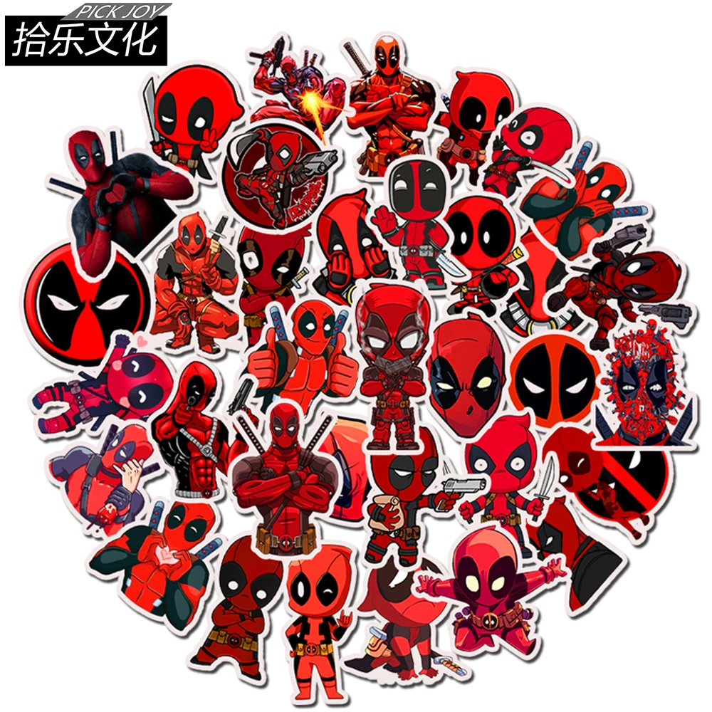 35pcs Marvel The Avengers Deadpool Cartoon Stickers for luggage laptop Decal Skateboard Stickers Moto Bicycle Car Guitar Sticker 35pcs Marvel The Avengers Deadpool Cartoon Stickers for luggage laptop Decal Skateboard Stickers Moto Bicycle Car Guitar Sticker