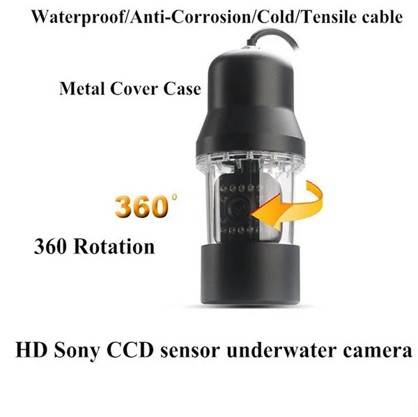 

Подводная рыболовная камера SONY CCD 1/3 дюйма, угол обзора 0-360 градусов, кабель 20 м