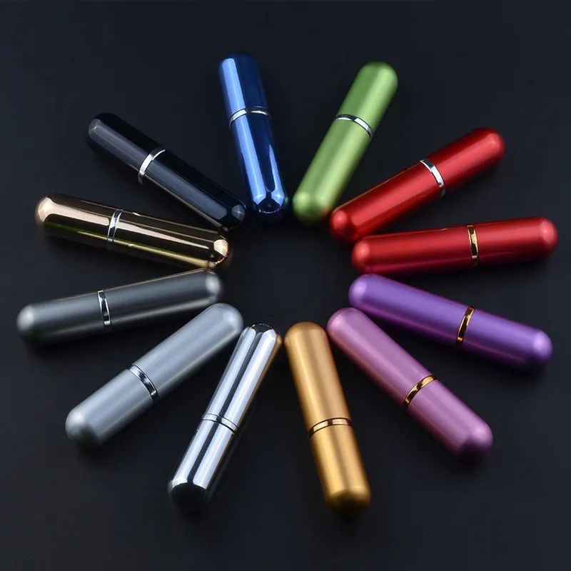

5Pcs/Lot 5ml Refillable Portable Mini perfume bottle &Traveler Aluminum Spray Atomizer Empty Parfum bottle