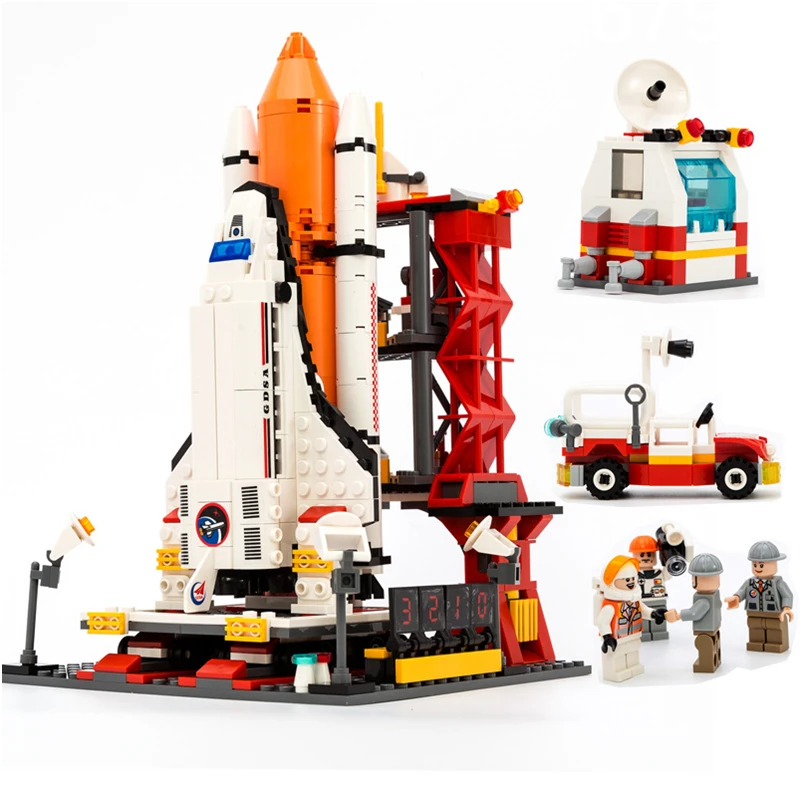 

City Spaceport Space The Shuttle Launch Center 679Pcs Bricks Building Block Educational Toys For Children Legoings 8815