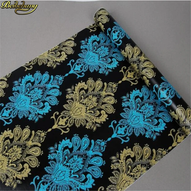 beibehang European Damascus self adhesive wallpaper waterproof living