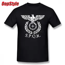 Римская эмблема футболка "spqr" для мужчин дропшиппинг Лето короткий рукав хлопок плюс размер пользовательские командные футболки 4XL 5XL 6XL