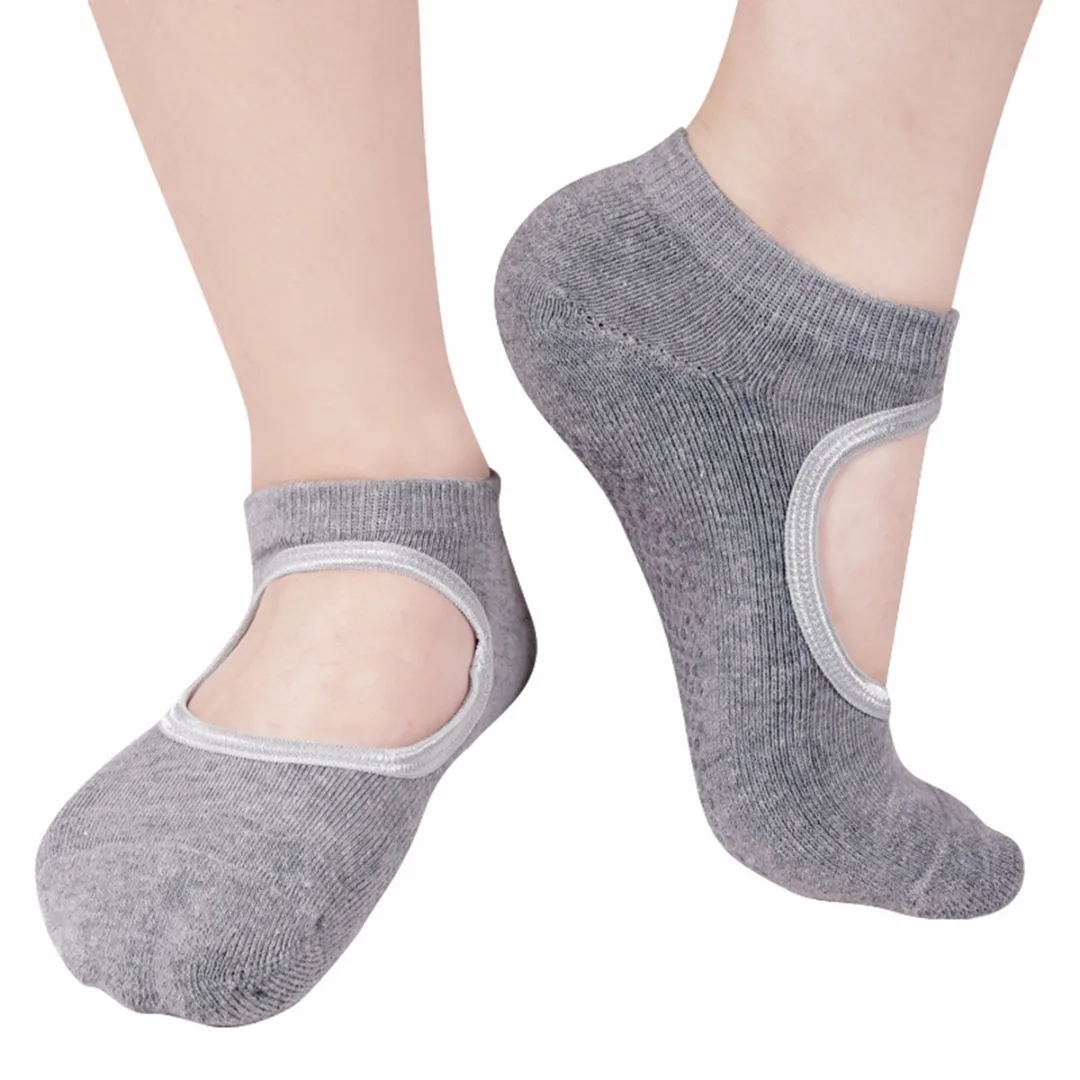 1 Pair Women Anti Slip Cotton Yoga Socks Professional Fitness Sport Pilates Socks Ballet Socks Dance Silicone Non-slip Socks