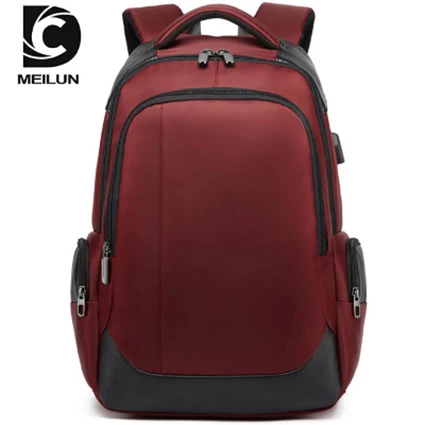 Мужской водонепроницаемый Оксфордский рюкзак с usb зарядкой, мужской рюкзак для путешествий для ноутбука, рюкзак для ноутбука, рюкзак для отдыха, рюкзак для подростков, школьная сумка - Цвет: RED