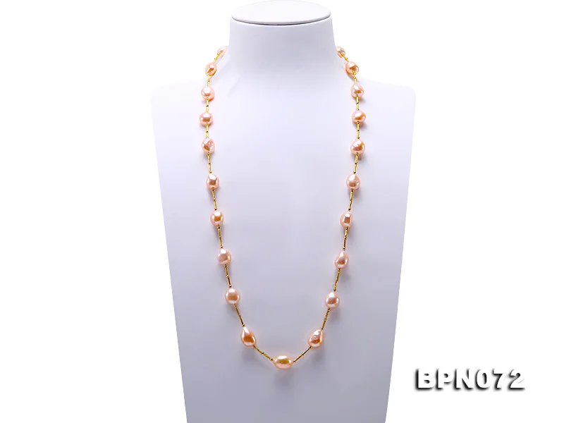 Natural Baroque Pearl Jewellery Pink Color 11-12MM Freshwater Pearl Necklace 50cm Charming Women Gift Birthday Gift Jewellery Natural Baroque Pearl Jewellery Pink Color 11-12MM Freshwater Pearl Necklace 50cm Charming Women Gift Birthday Gift Jewellery